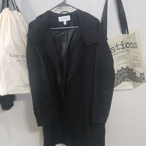 Calvin Klein Elegant Black Overcoat